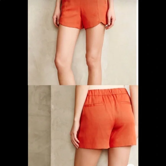 Anthropologie Tulip  Cartonnier orange shorts - Picture 2 of 9